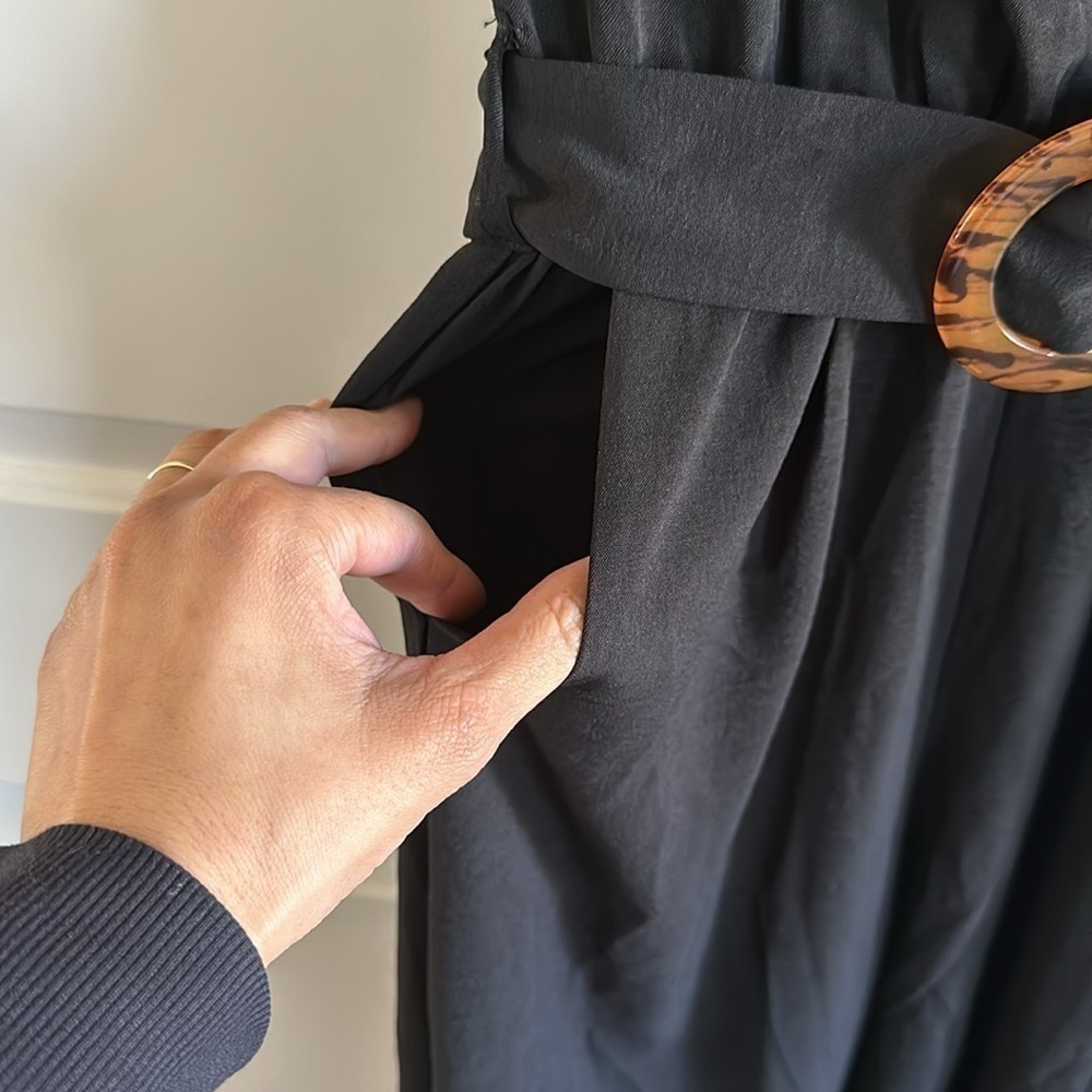 Monteau Belted Plunging Jumpsuit - Picture 7 of 9